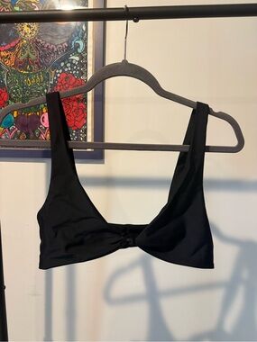 Black Knot-Front Bikini Top